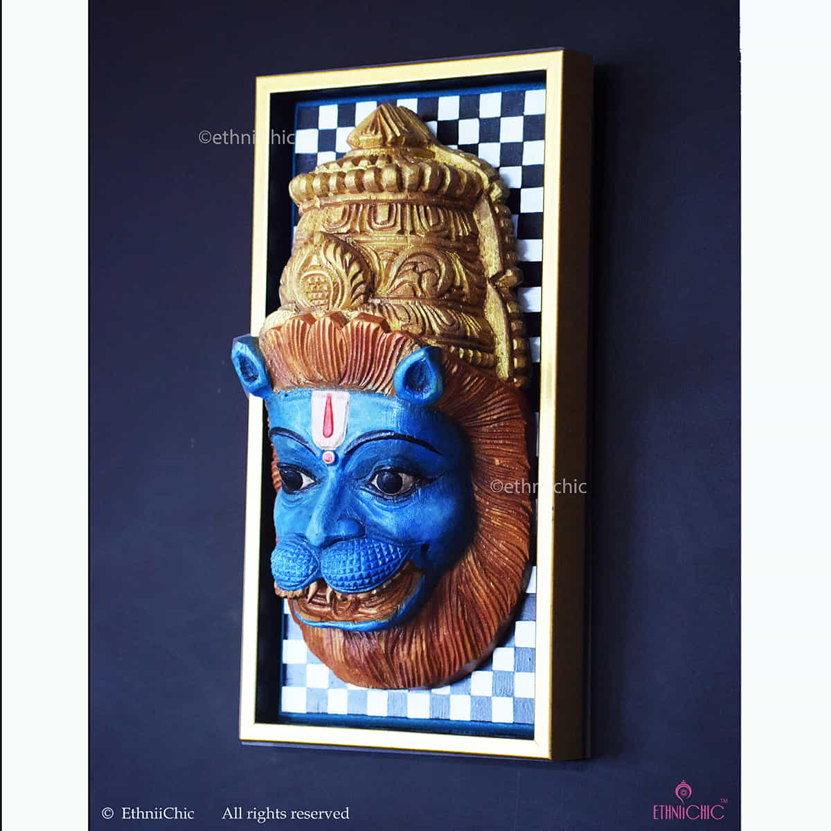 Wall Mounting Narasimha Head Frame image 3