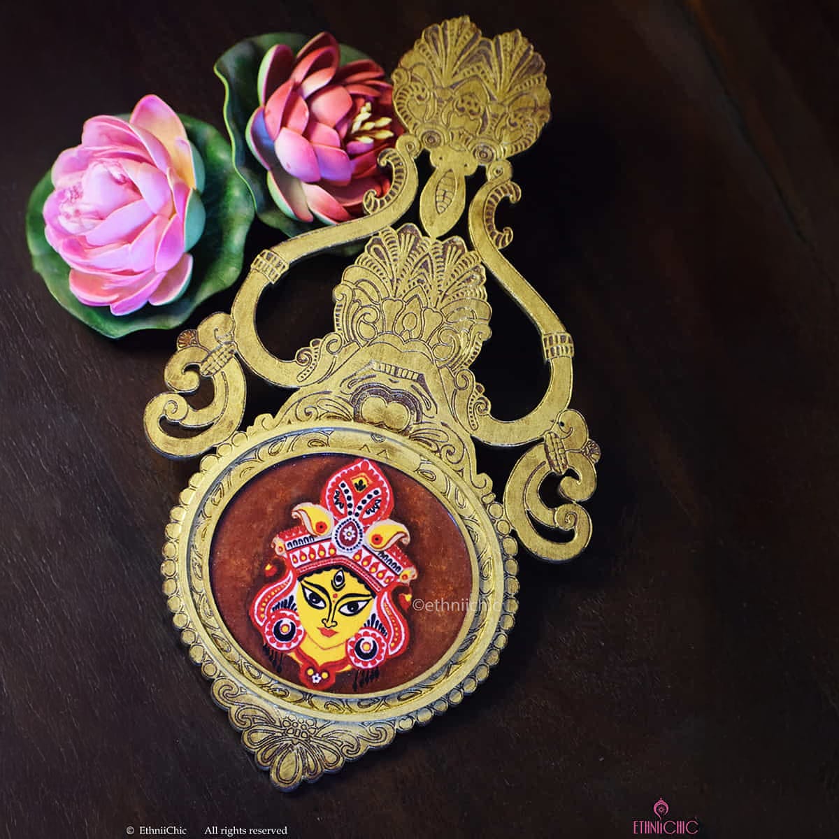 Wooden Aranmula Wall Frame - Durga 1