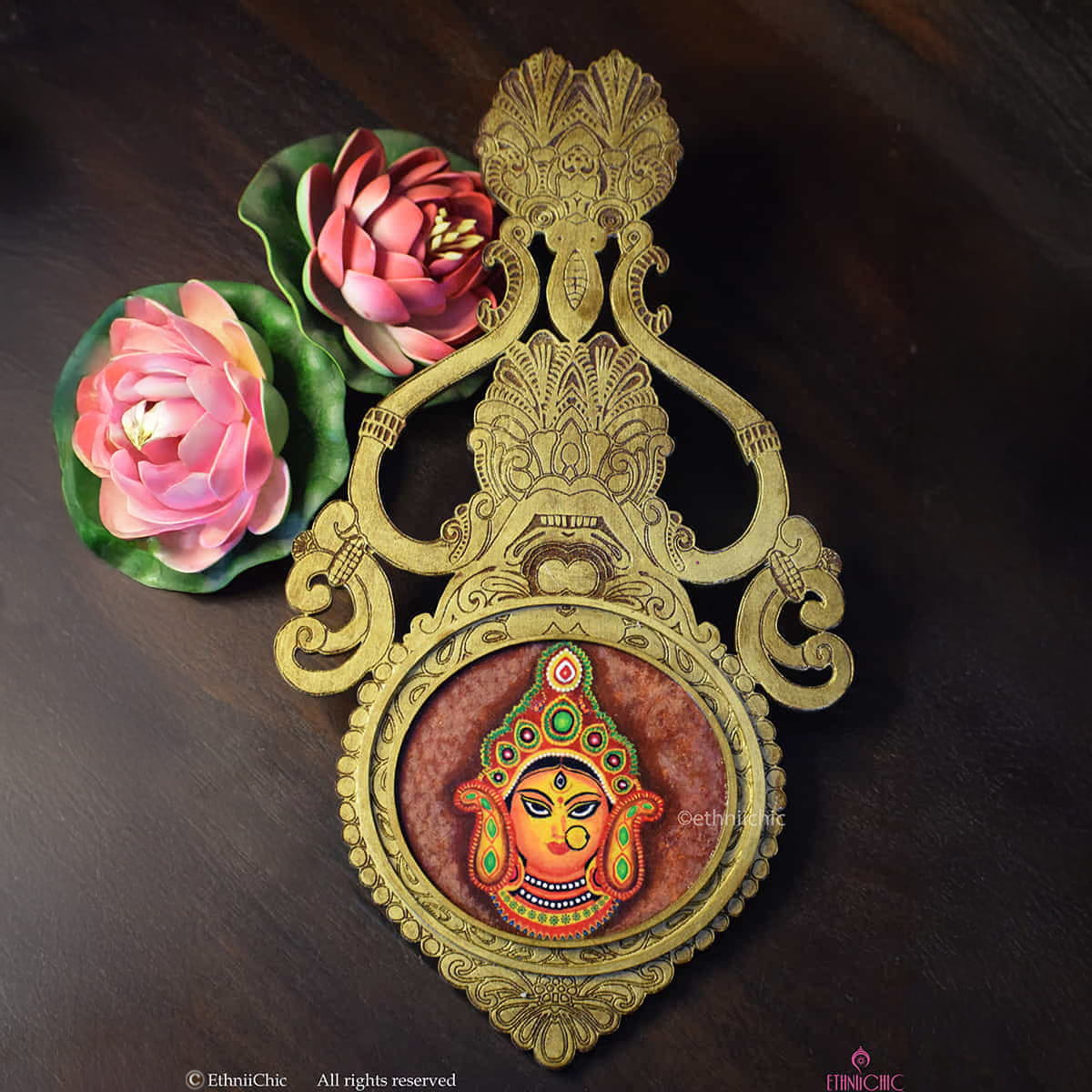 Wooden Aranmula Wall Frame - Durga 2
