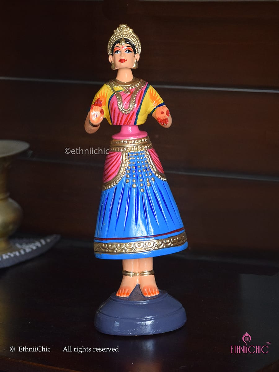Dancing Thanjavur Doll - Blue