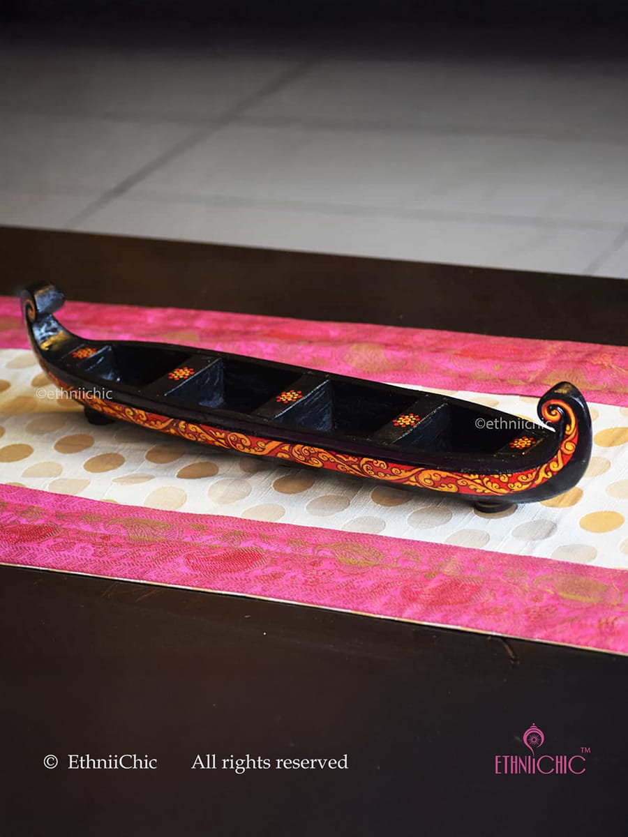 Wooden Hand painted Boat - Design 2