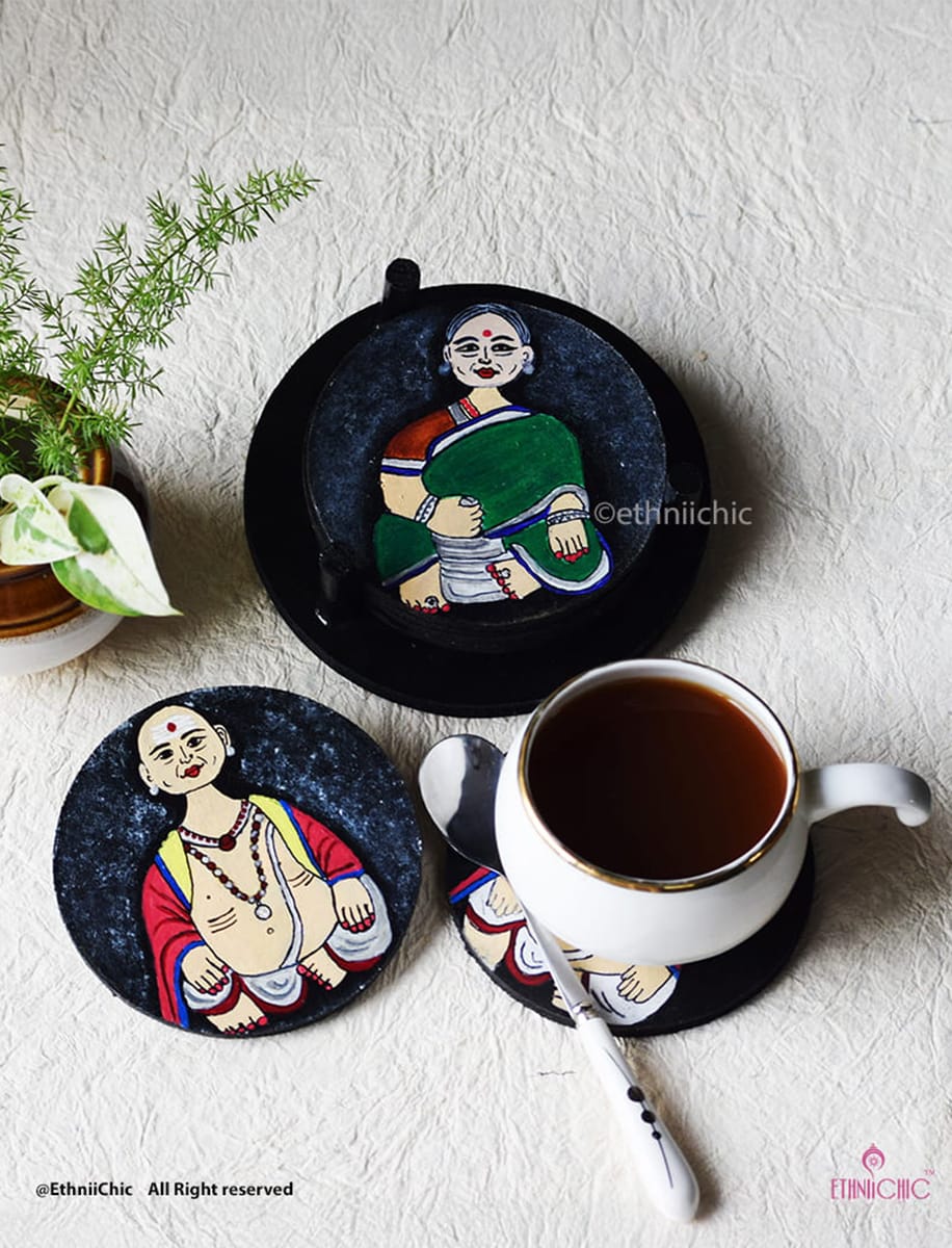 Coasters - Round - Taatha Paati Bommai