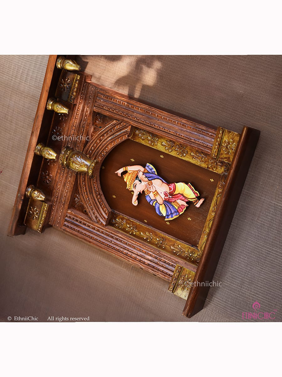 Wall Mounting Dancing Ganesha Jharoka Frame
