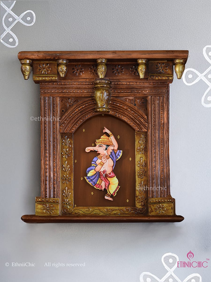 Wall Mounting Dancing Ganesha Jharoka Frame