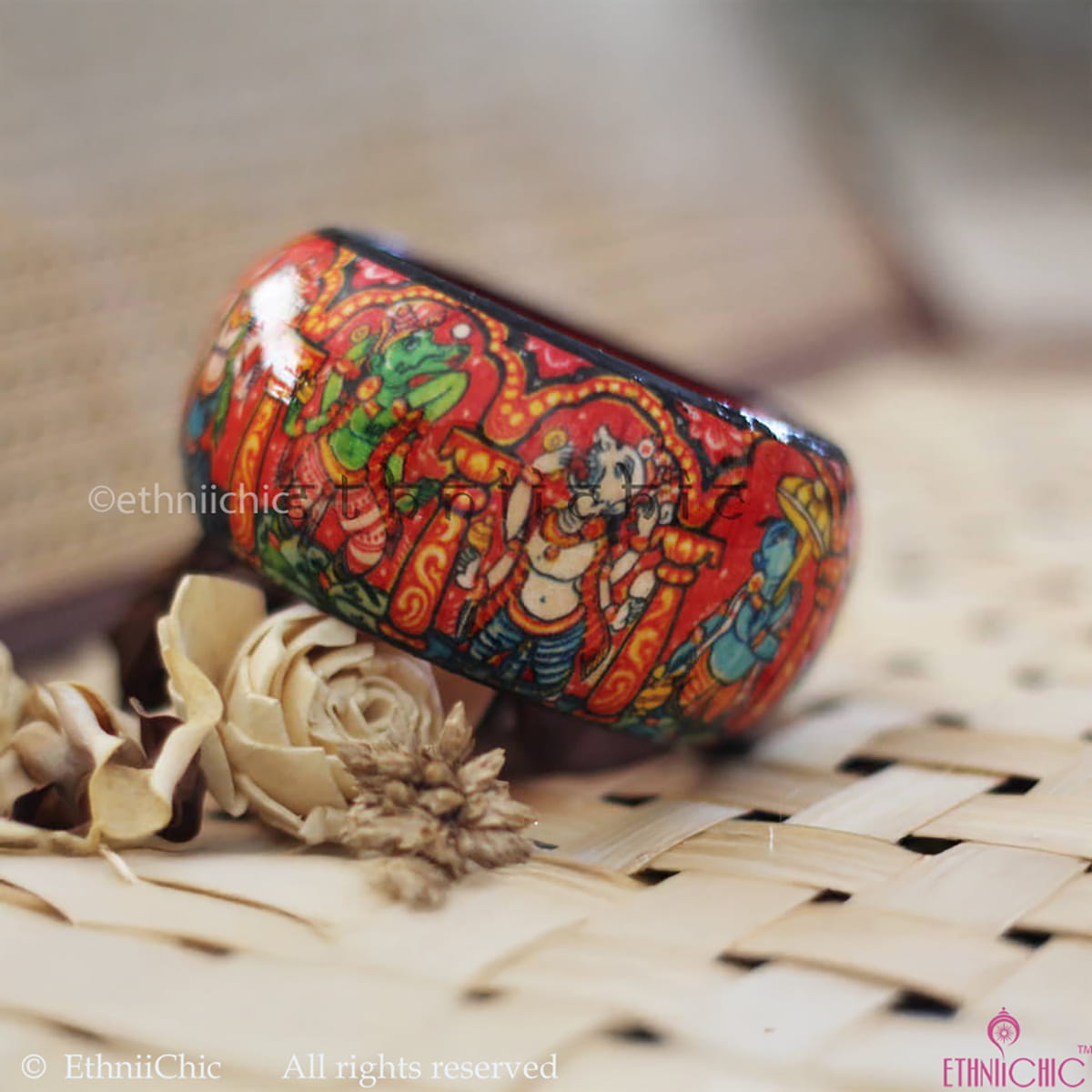 Dashavatharam Hand crafted Wooden Bangle