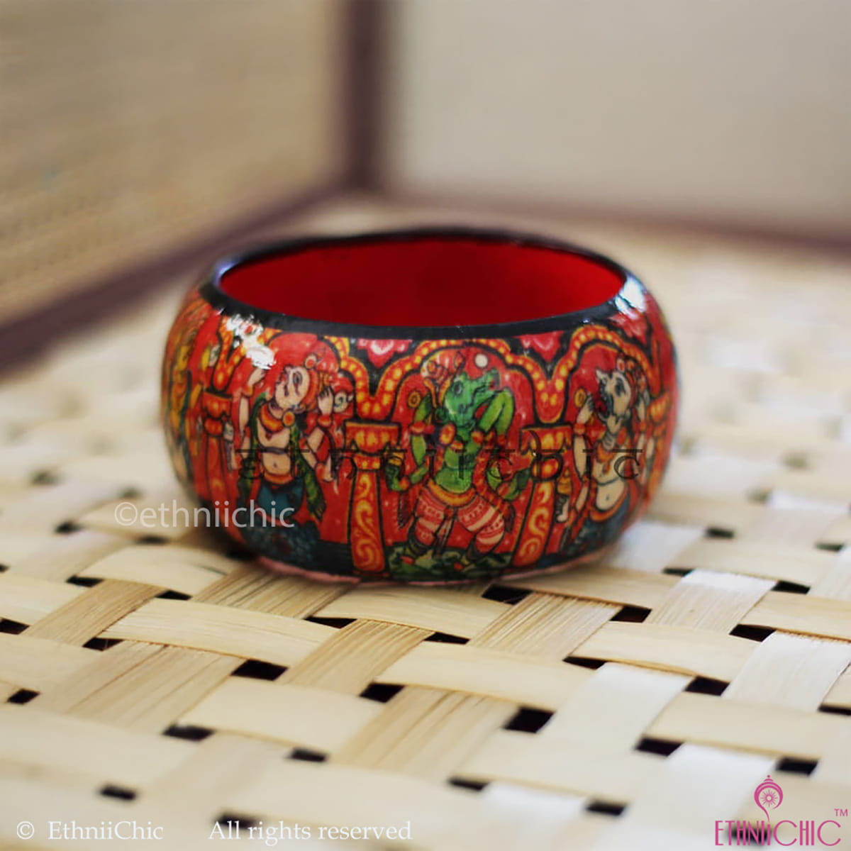 Dashavatharam Hand crafted Wooden Bangle