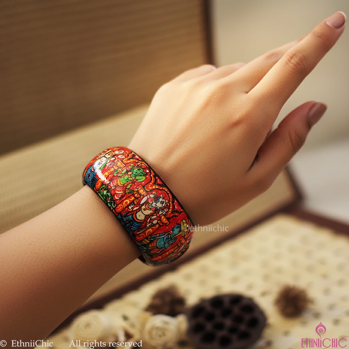 Dashavatharam Hand crafted Wooden Bangle