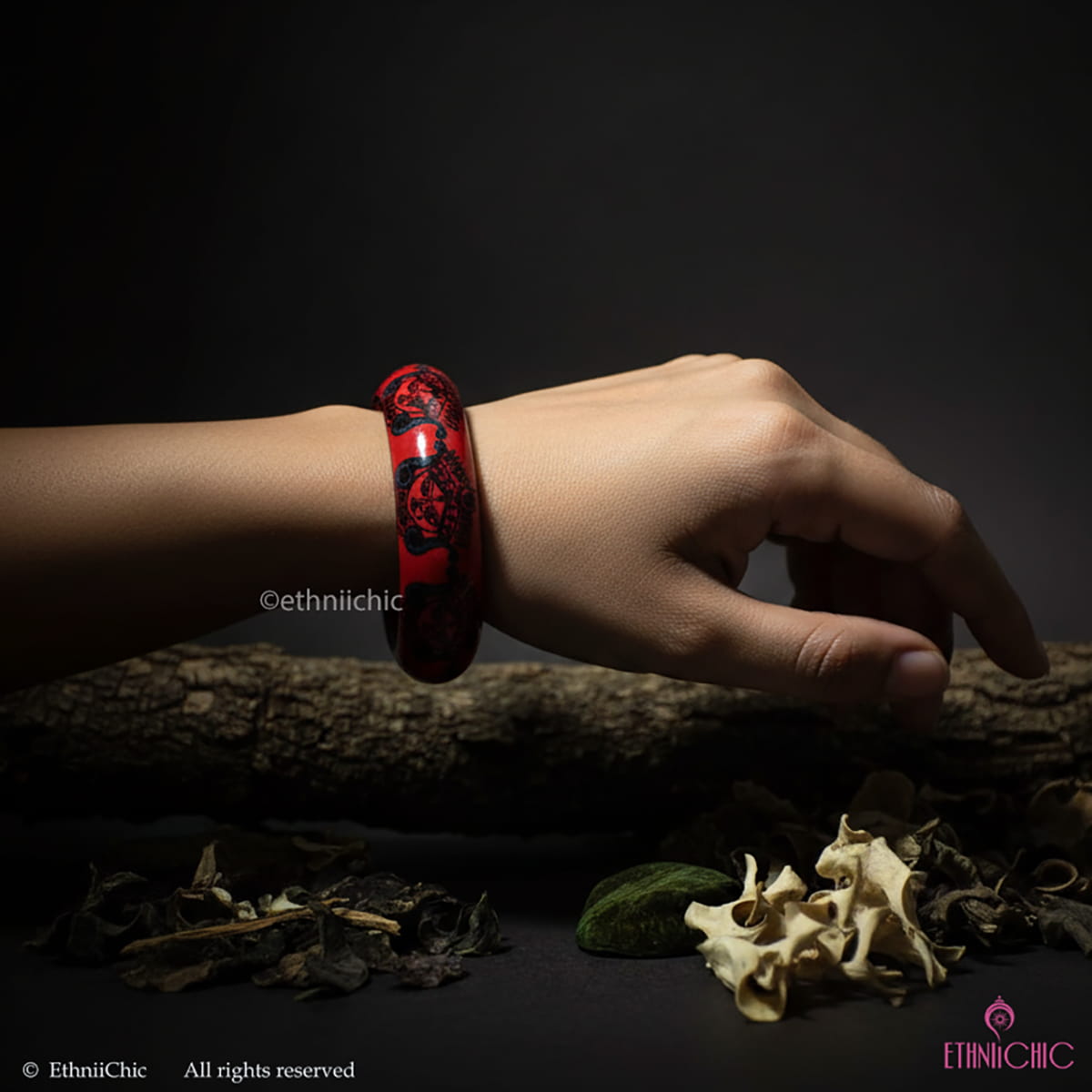 Durga Hand crafted Wooden Bangle