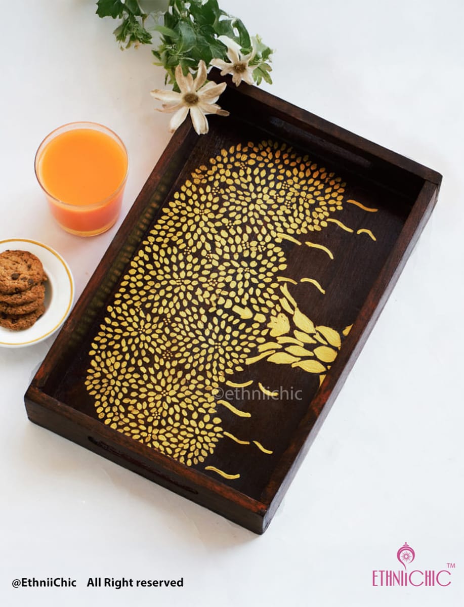 Hand painted Tree of Life Serving Tray
