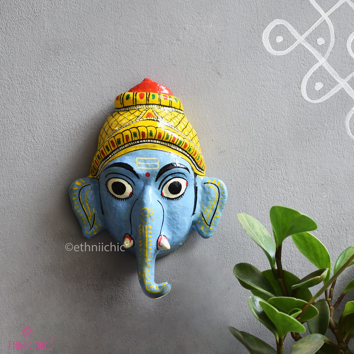 Ganesha Cheriyal Mask - 7"