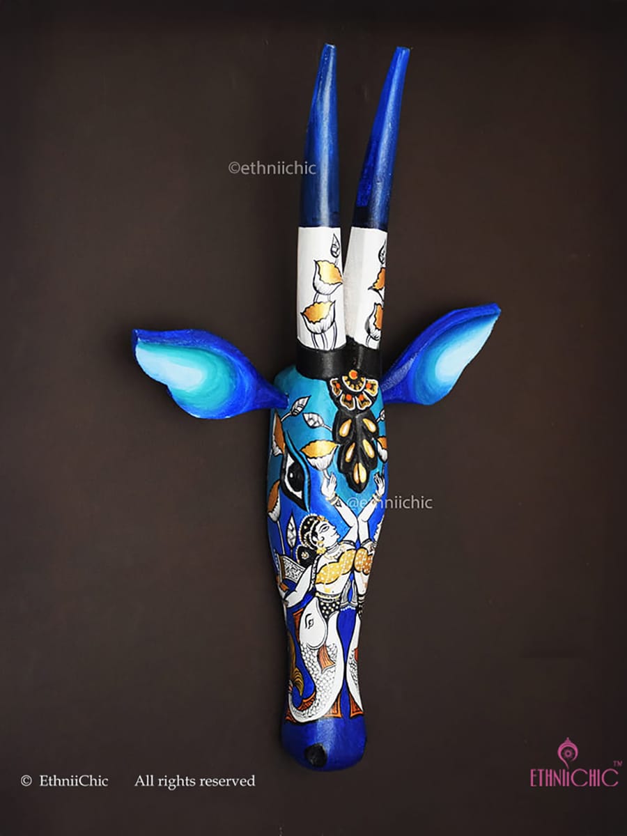 Hand painted 18" Narrow Cow Head - Apsara