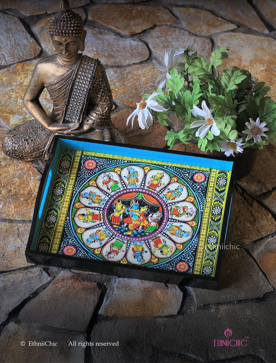 Medium Tray - Pattachitra Raas Leela