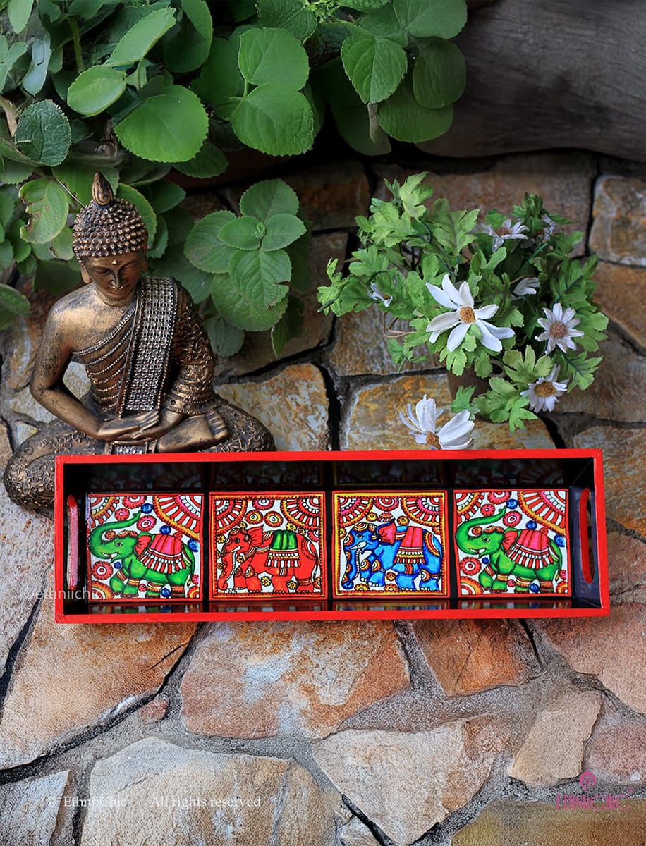 Narrow Tray - Tholu Elephant