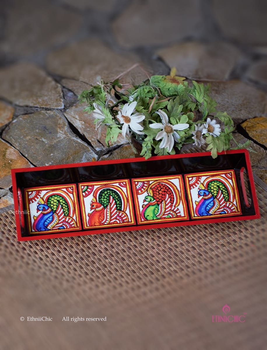 Narrow Tray - Tholu Peacock