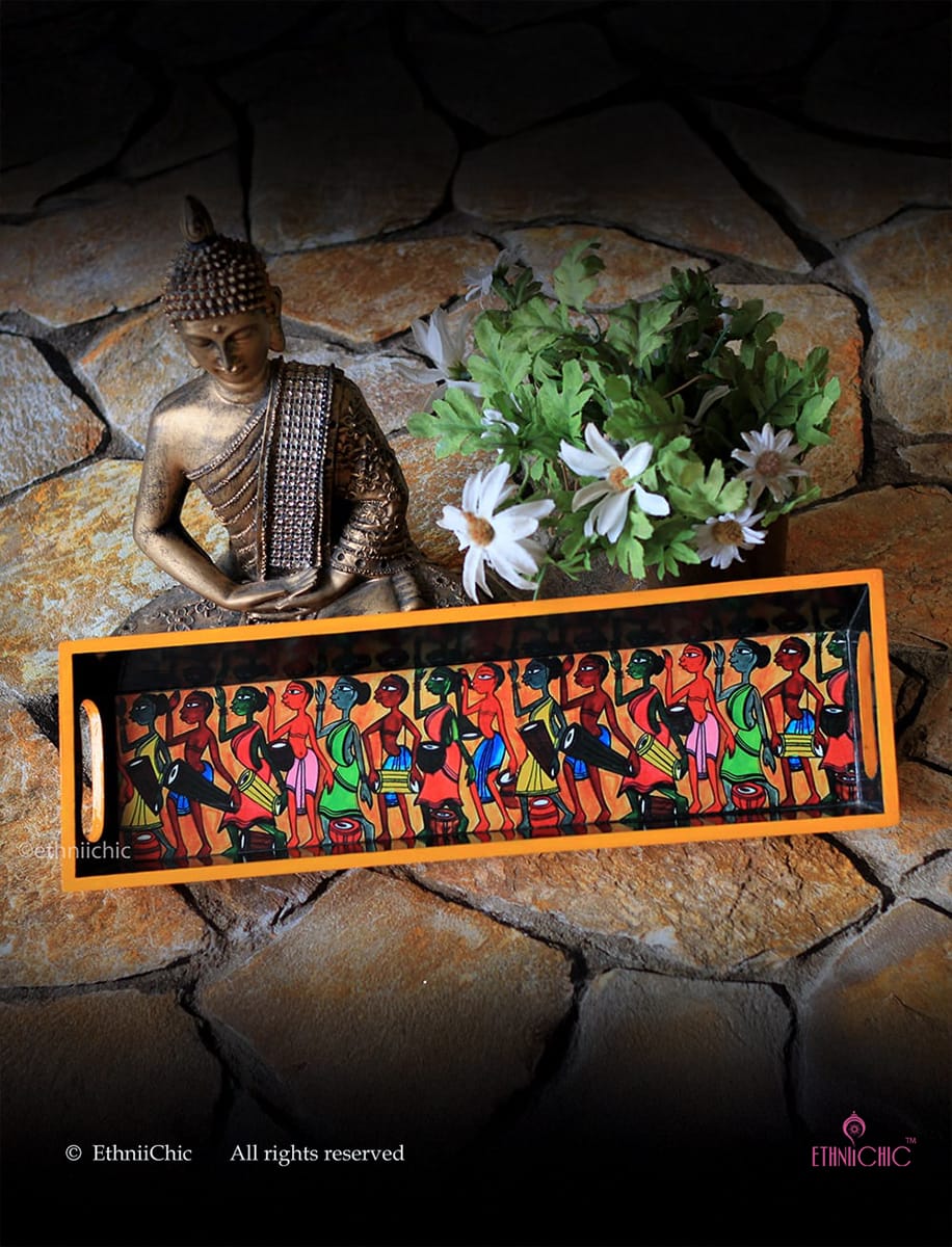 Narrow Tray - Tribal Dance
