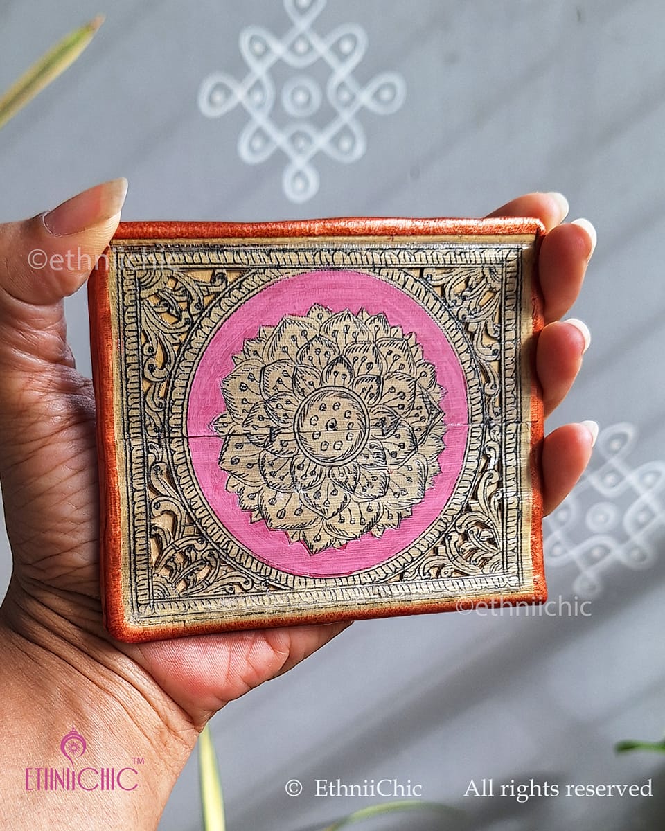 Tala Patra Pattachitra Hand-Painted Fridge Magnet – Floral