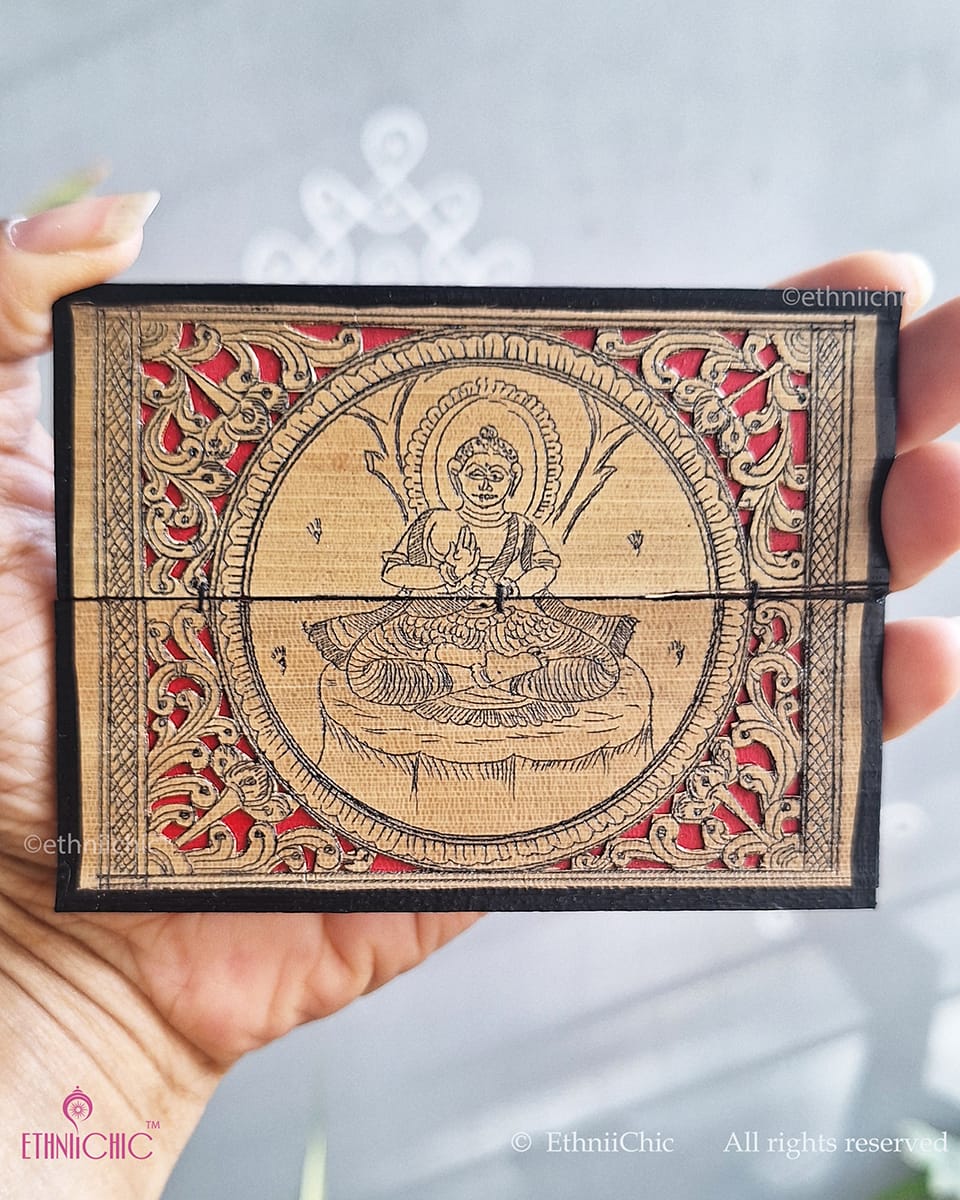 Tala Patra Pattachitra Hand-Painted Fridge Magnet – Buddha