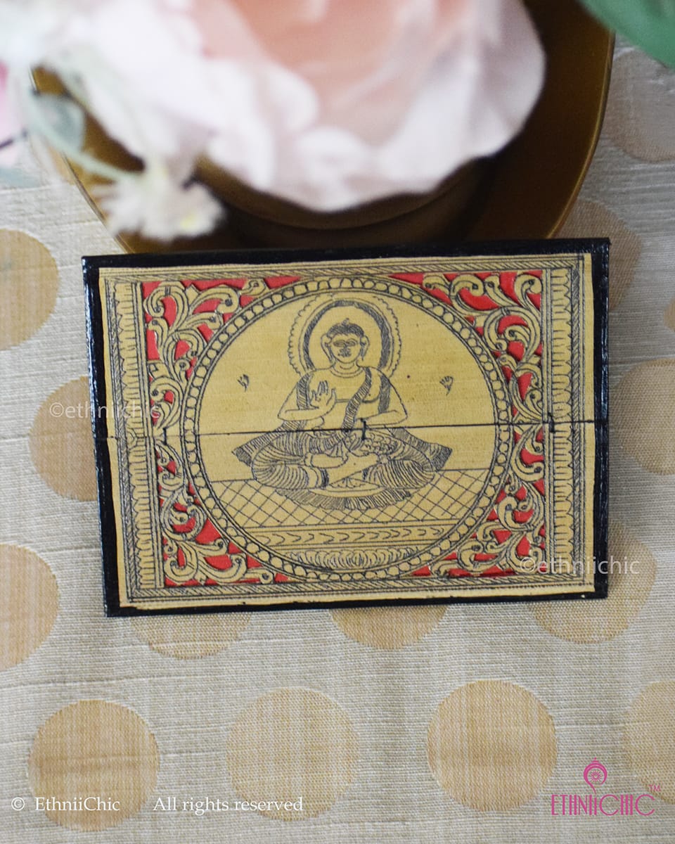 Tala Patra Pattachitra Hand-Painted Fridge Magnet – Buddha