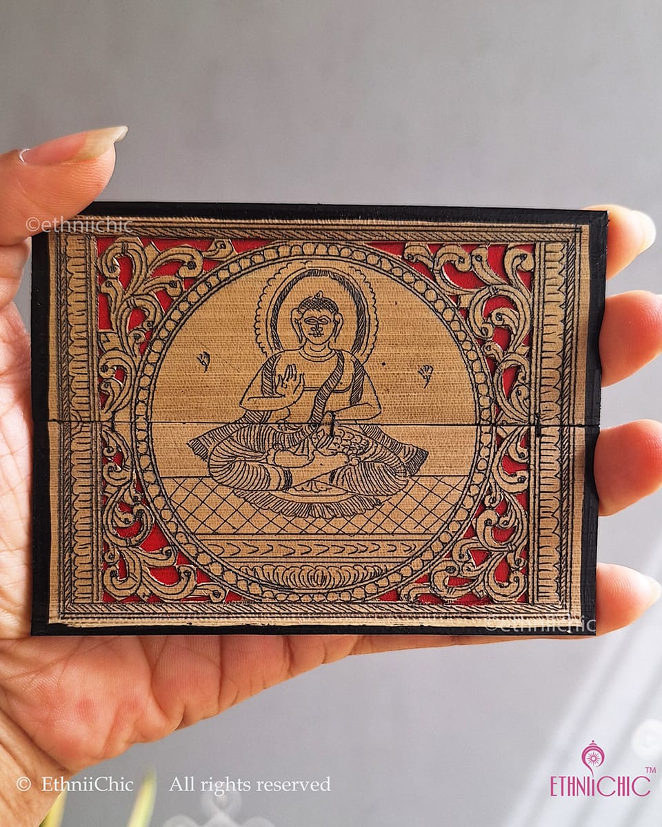 Tala Patra Pattachitra Hand-Painted Fridge Magnet – Buddha