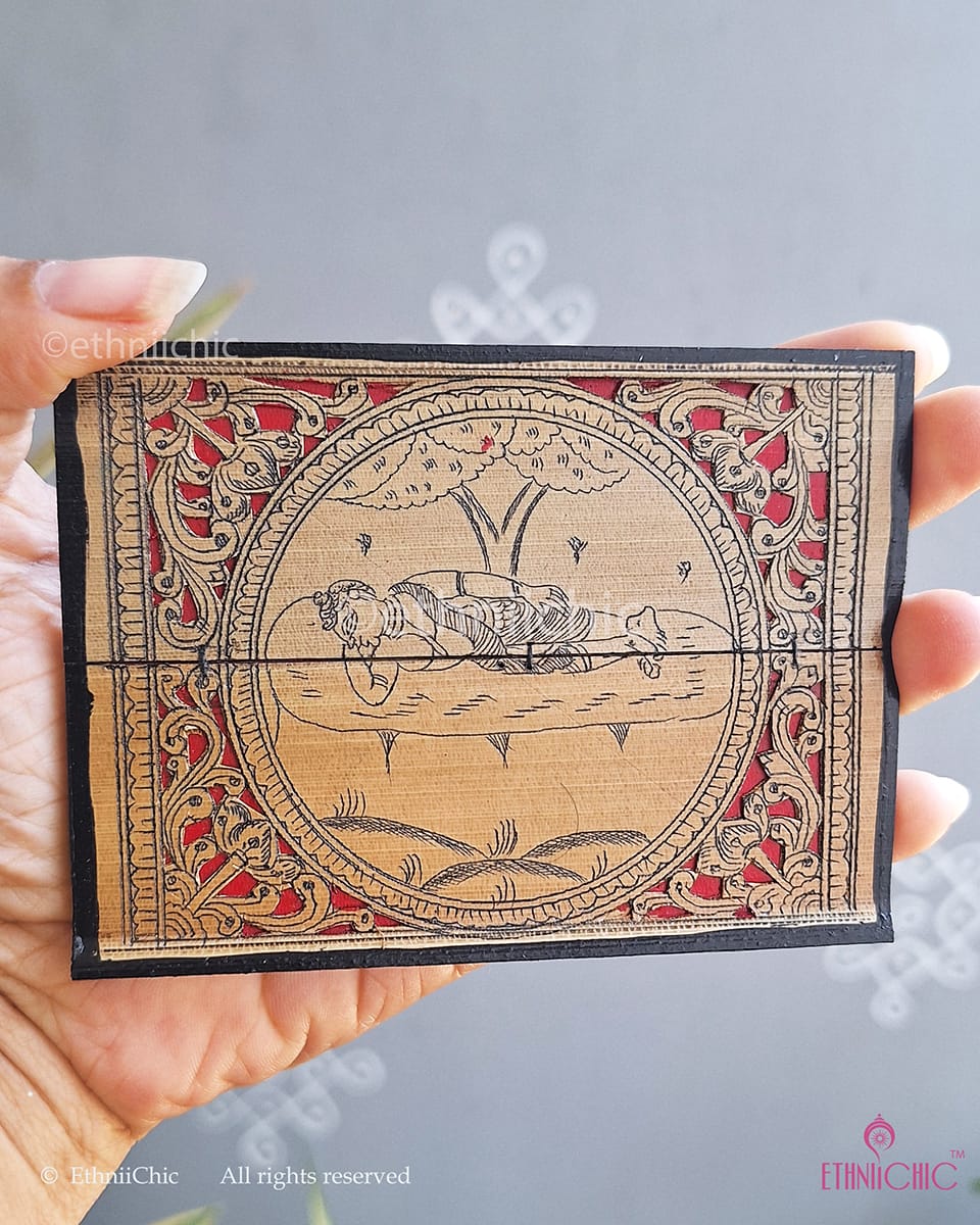 Tala Patra Pattachitra Hand-Painted Fridge Magnet – Buddha