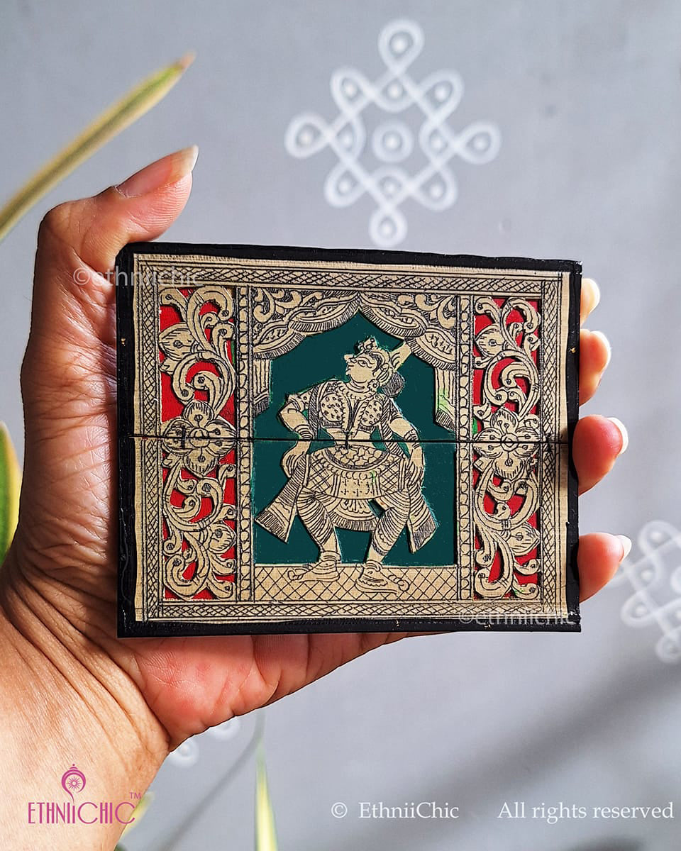 Tala Patra Pattachitra Hand-Painted Fridge Magnet – Dancer