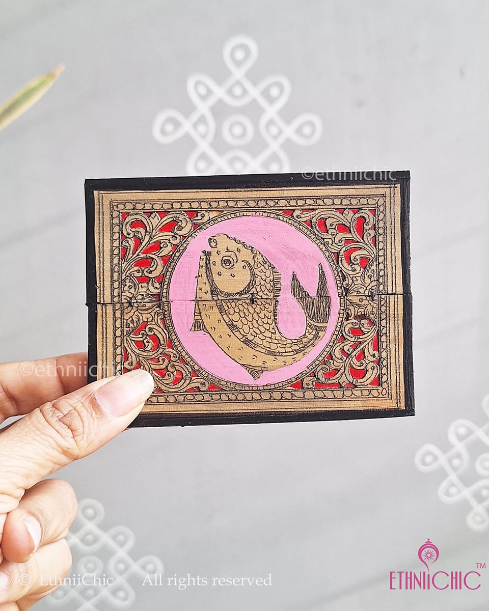 Tala Patra Pattachitra Hand-Painted Fridge Magnet – Fish