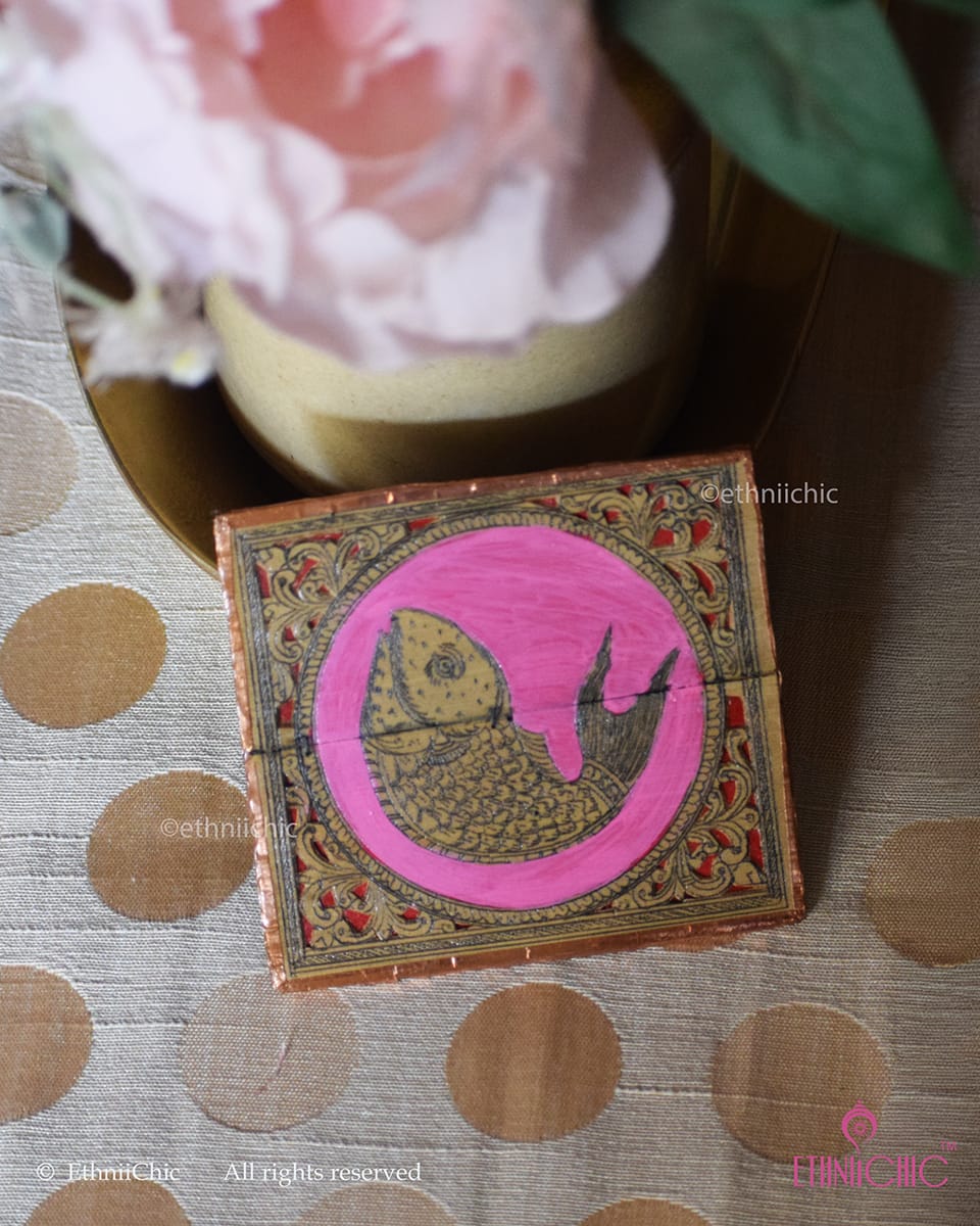 Tala Patra Pattachitra Hand-Painted Fridge Magnet – Fish