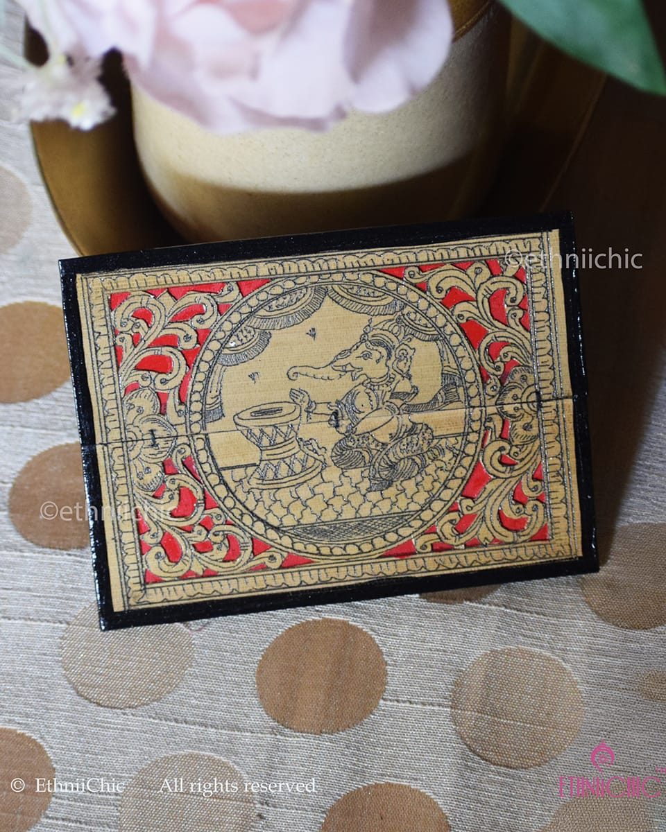 Tala Patra Pattachitra Hand-Painted Fridge Magnet – Ganesha
