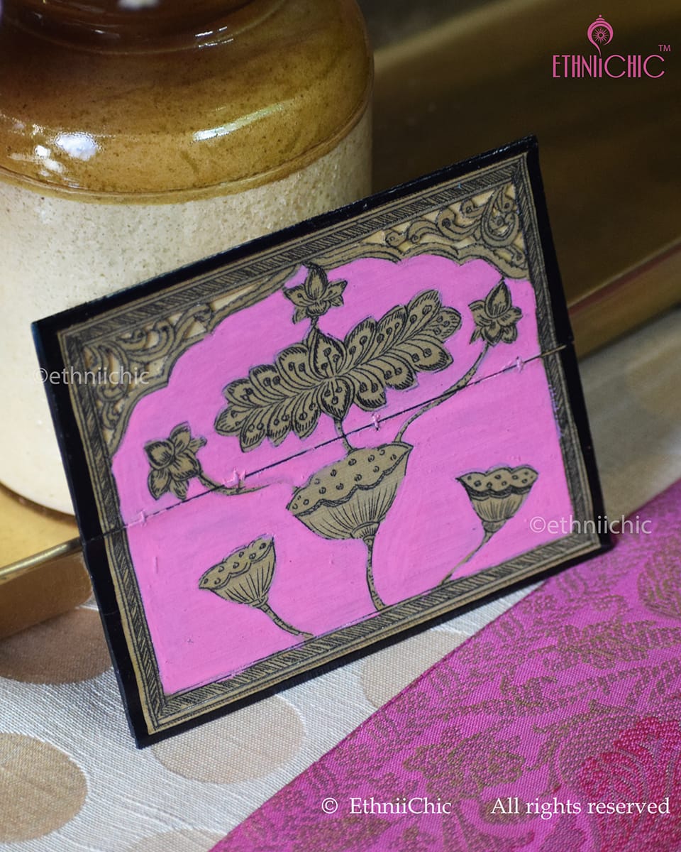 Tala Patra Pattachitra Hand-Painted Fridge Magnet – Lotus Motif