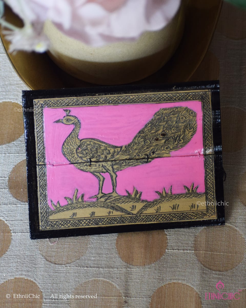 Tala Patra Pattachitra Hand-Painted Fridge Magnet – Peacock