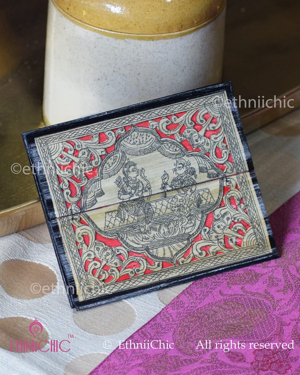 Tala Patra Pattachitra Hand-Painted Fridge Magnet – Ram Sita