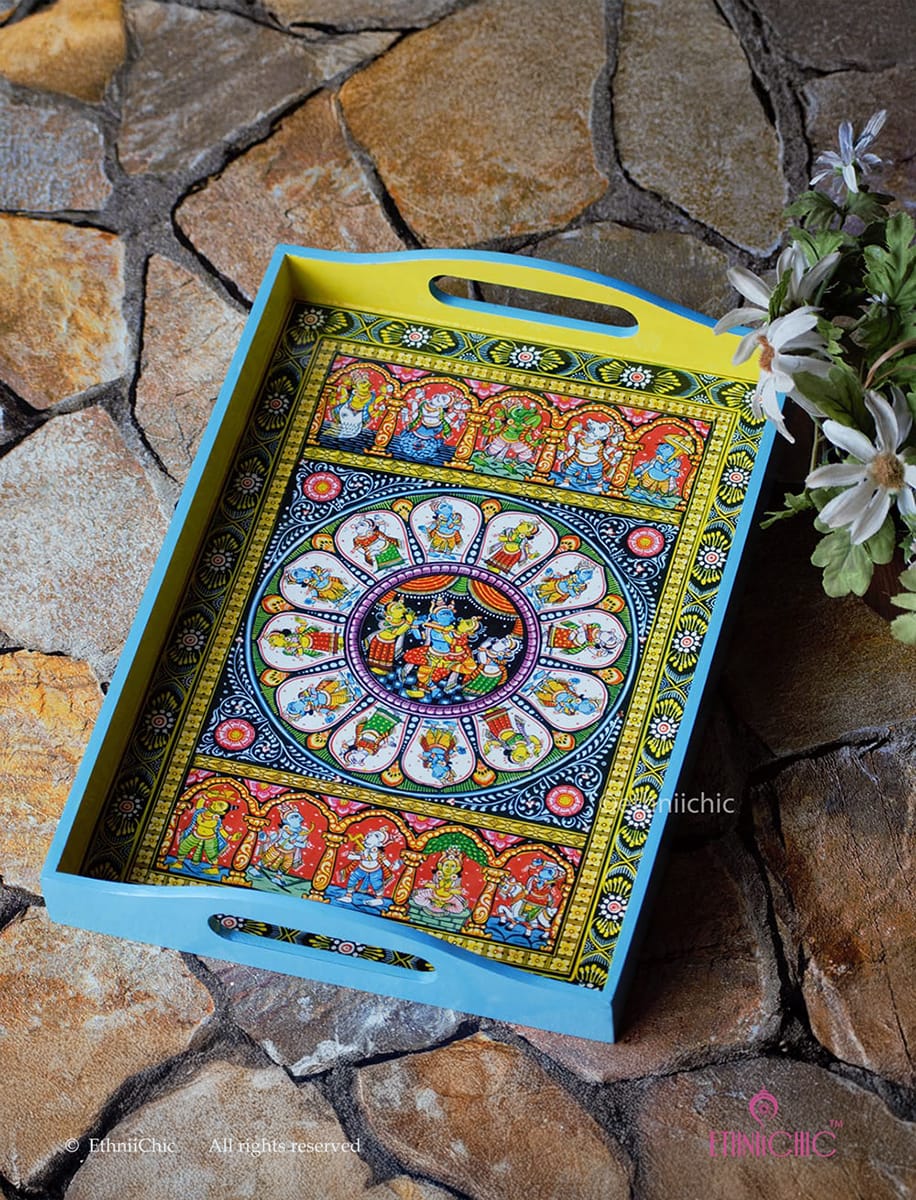 Large Tray - Pattachitra Raas Leela