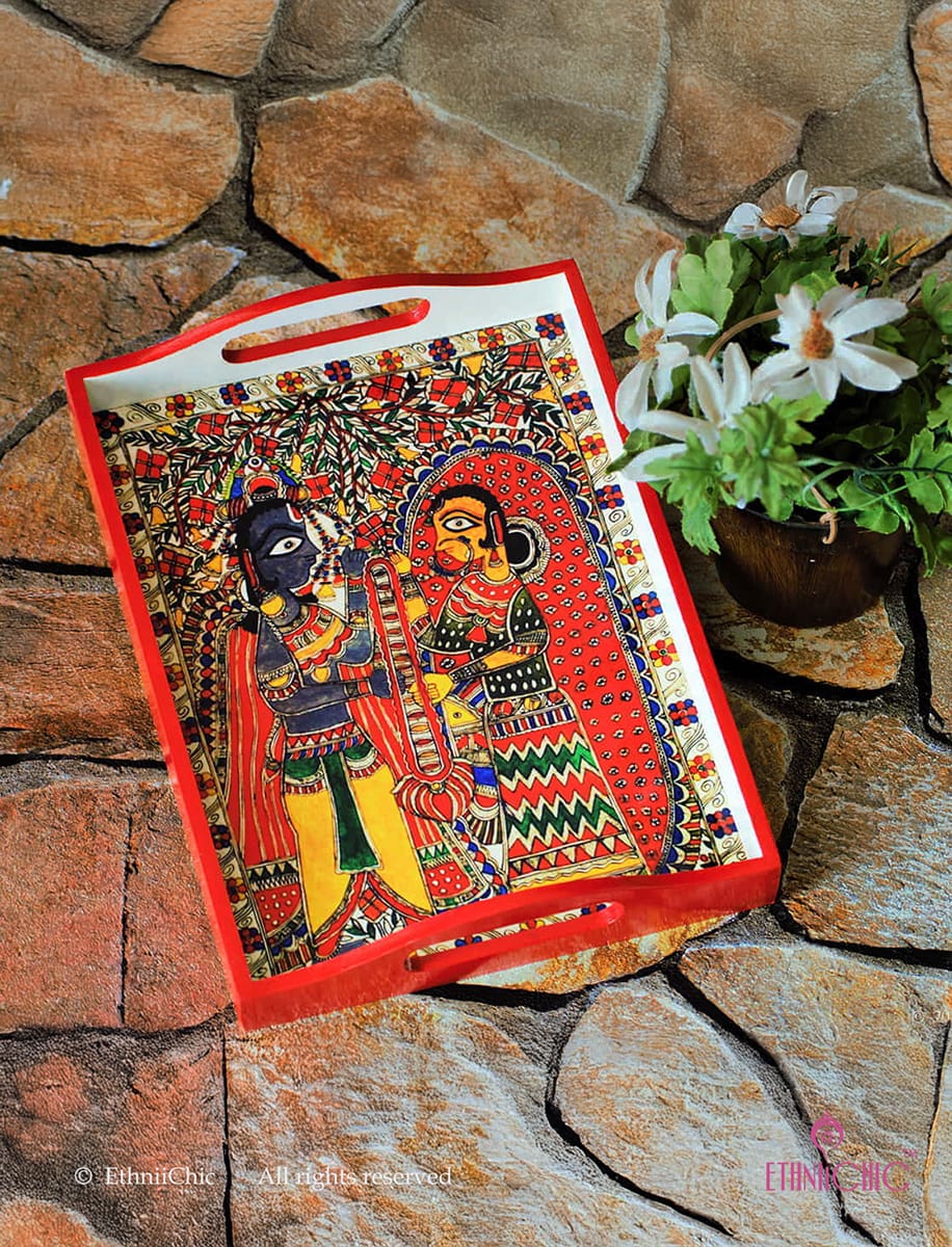 Medium Tray - Madhubani Ram Sita