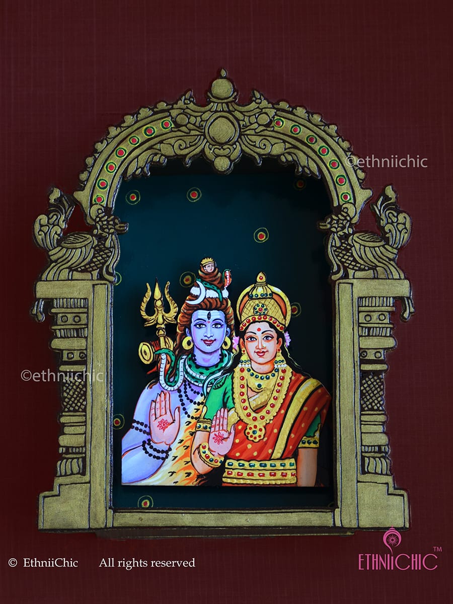 Wall Mounting Frame of Shiv Parvathy