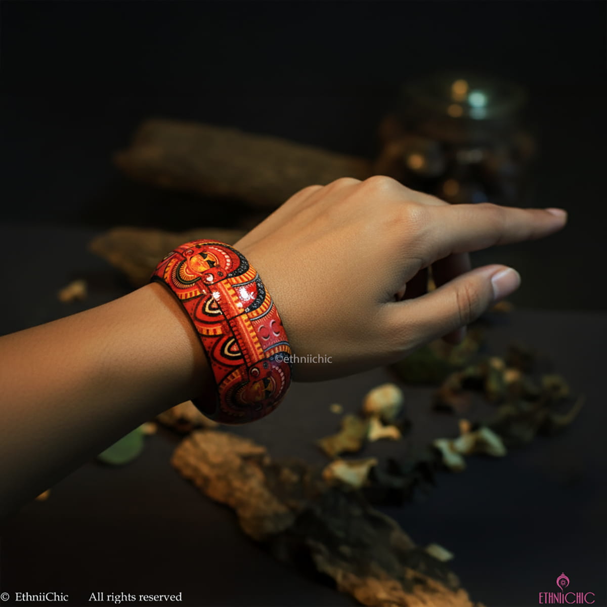 Theyyam Hand crafted Wooden Bangle