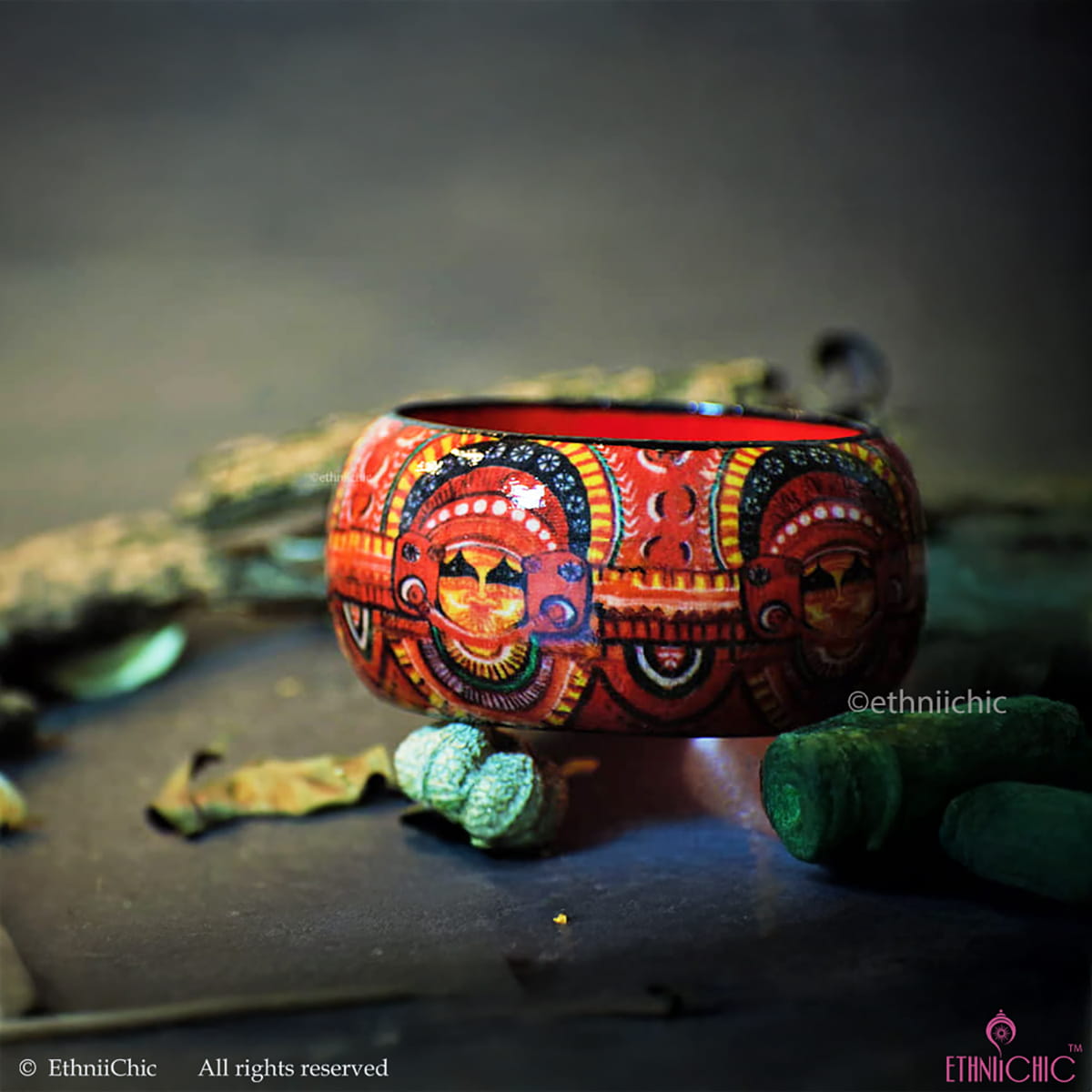 Theyyam Hand crafted Wooden Bangle