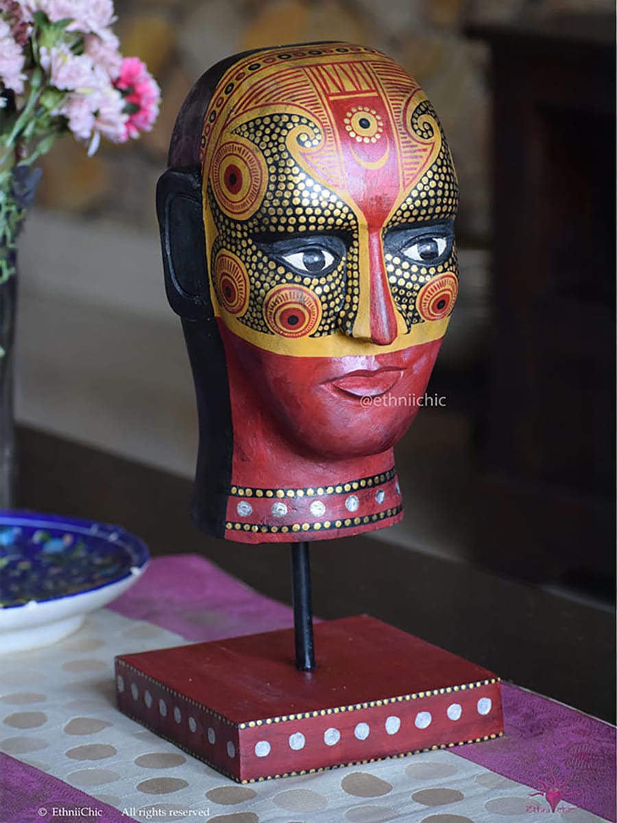 Theyyam Head with stand - 15"