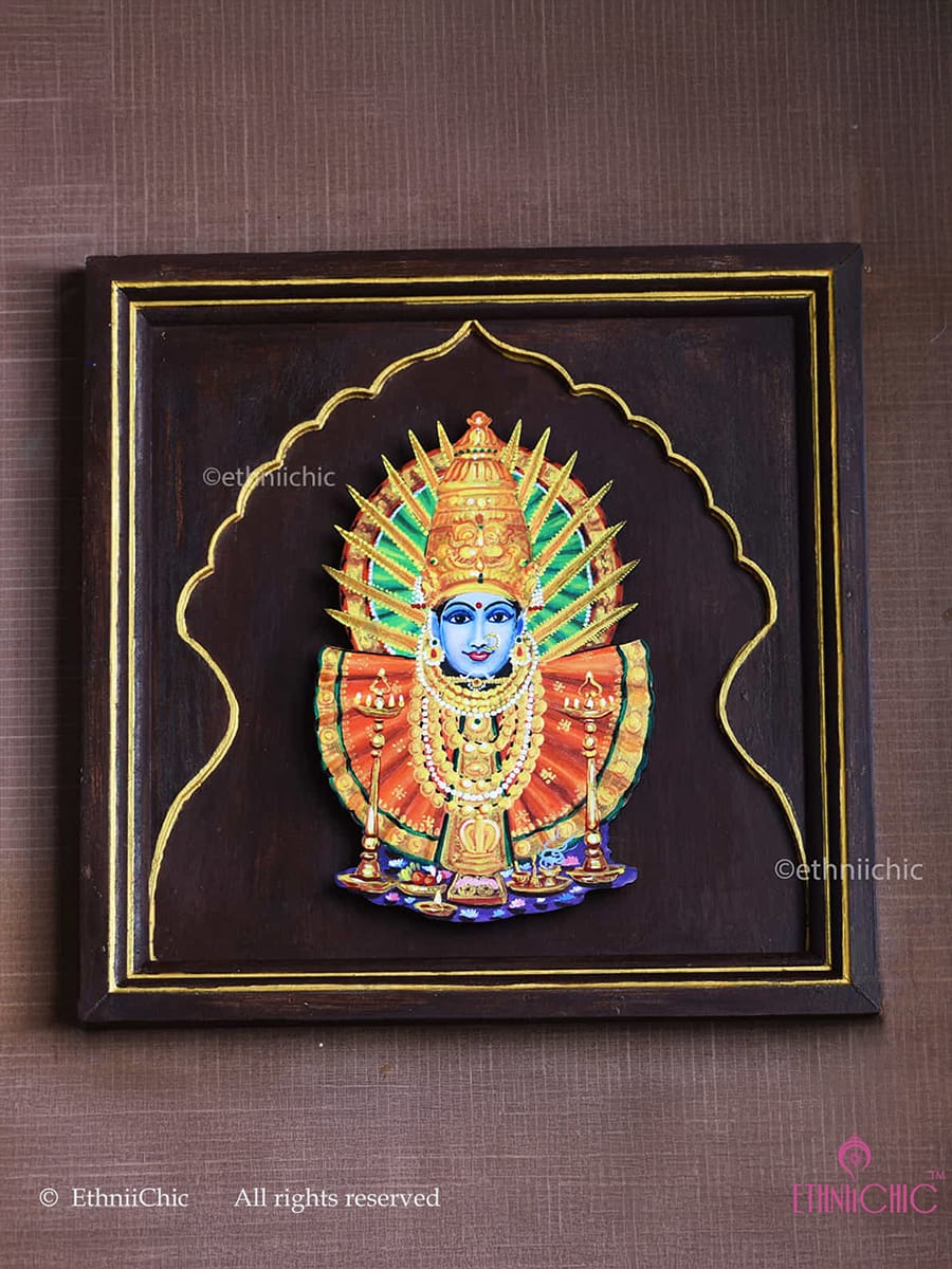 Yellamma Devi Frame – Hand-Painted Folk Art | EthniiChic