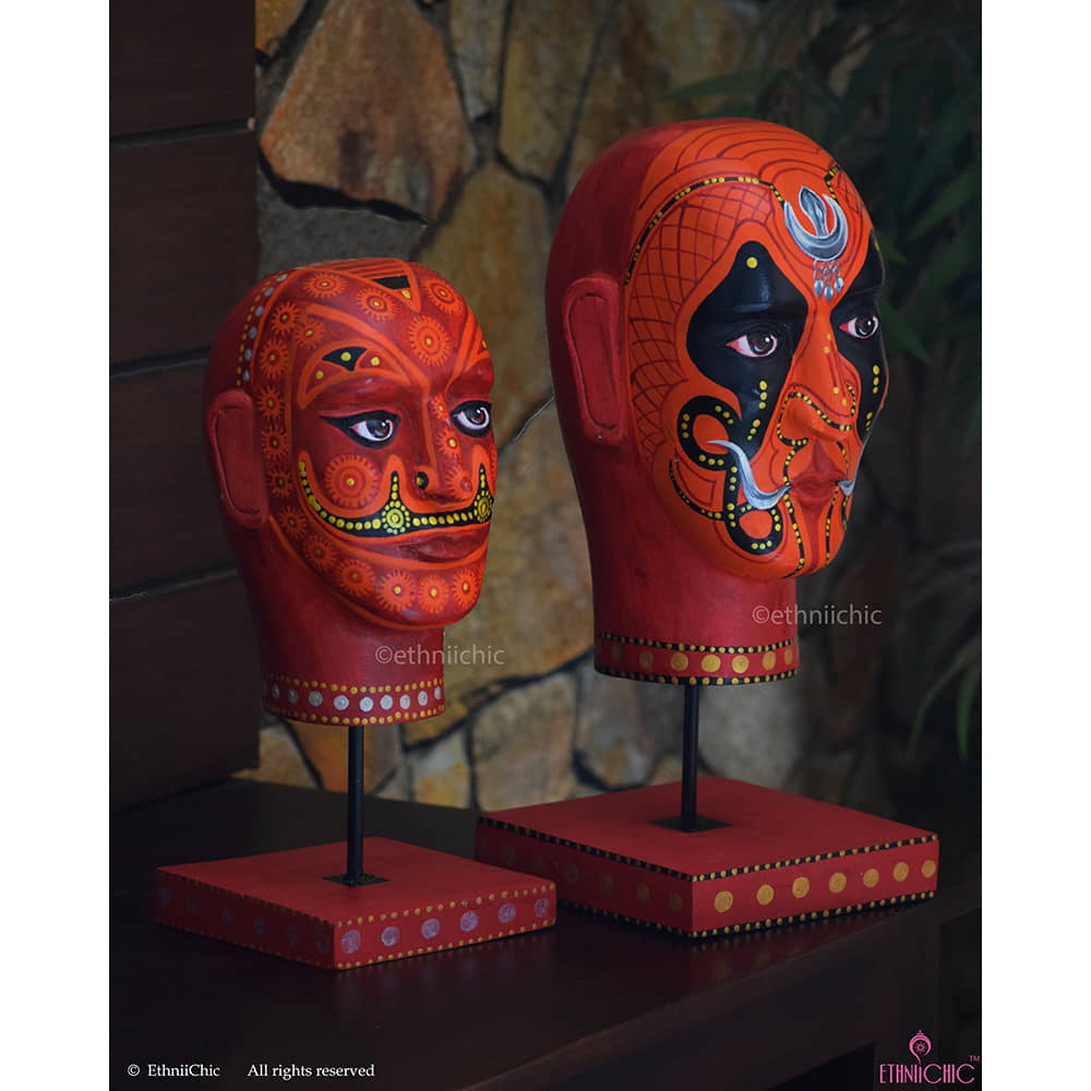 Theyyam Head set with stand 4 image 3