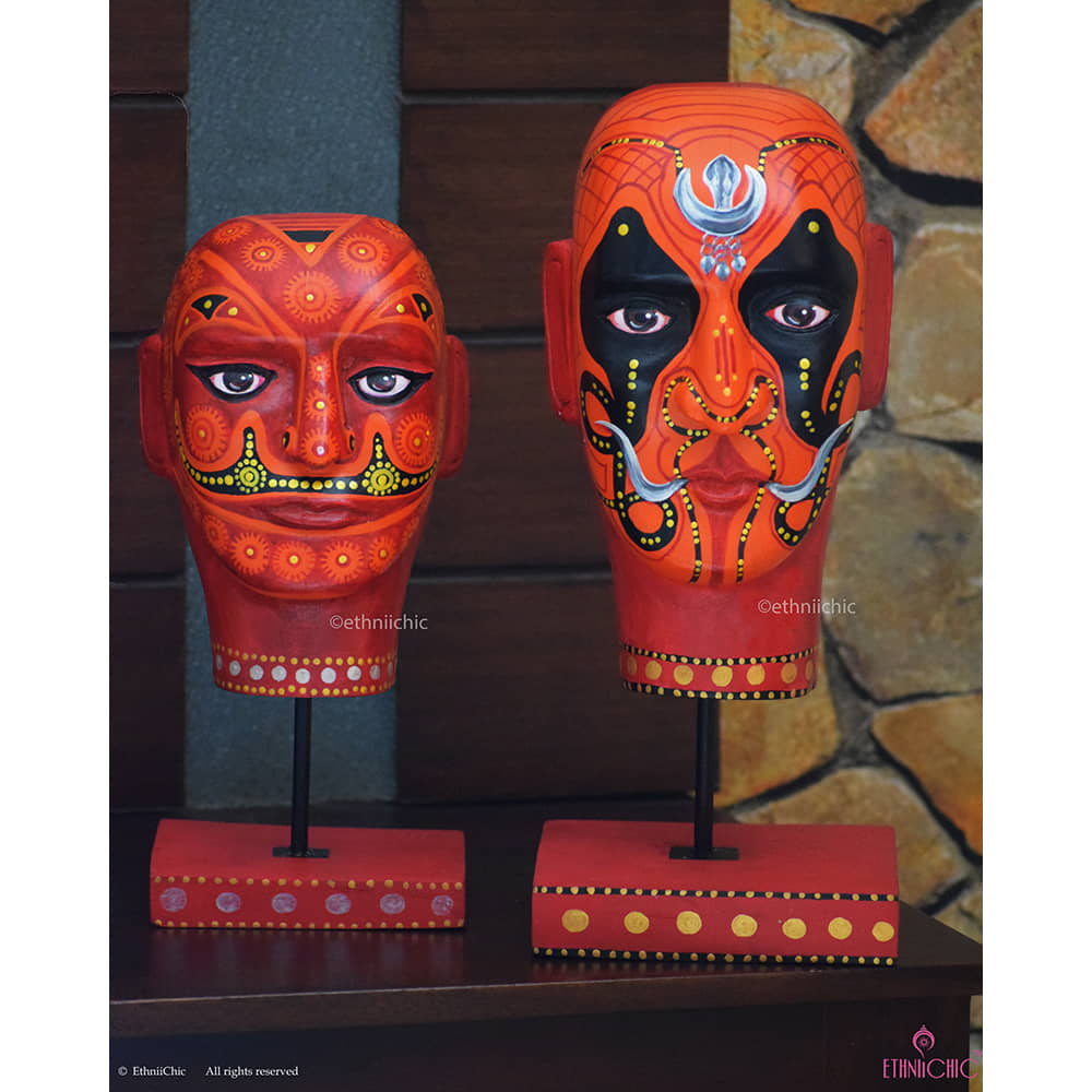 Theyyam Head set with stand 4 image 1