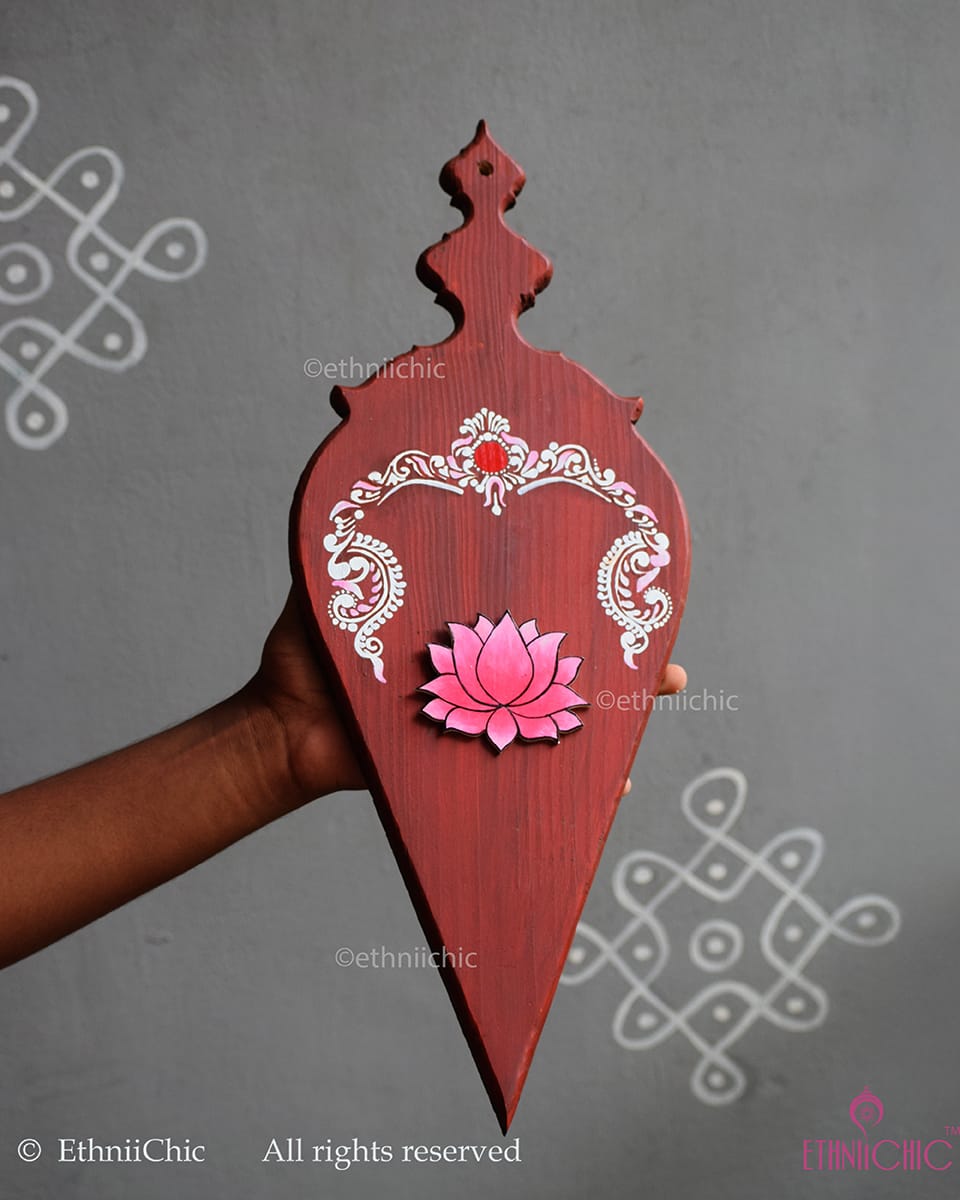 Durga Kolka Avani Palaka – Hand-Painted Wooden Wall Décor