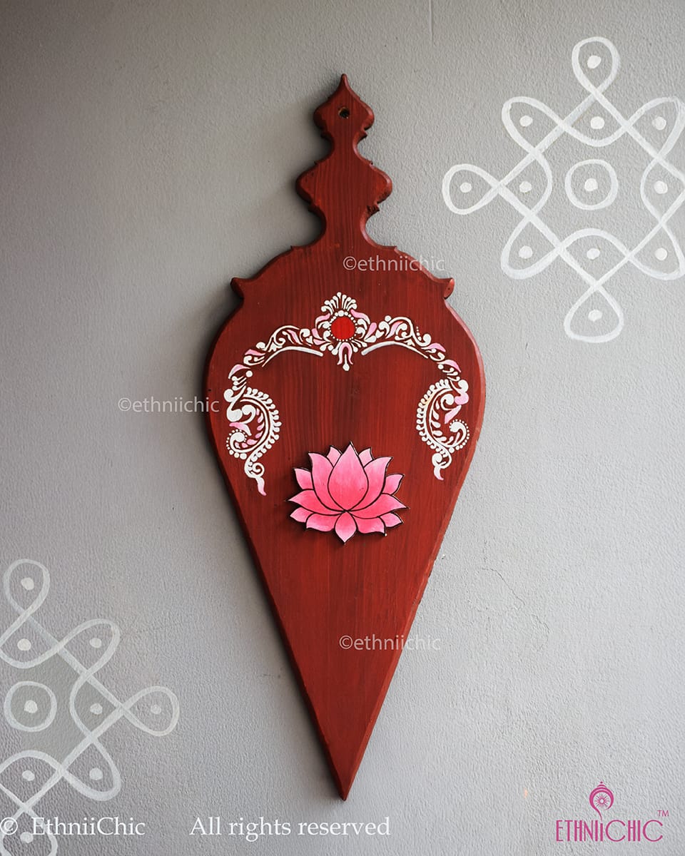 Durga Kolka Avani Palaka – Hand-Painted Wooden Wall Décor