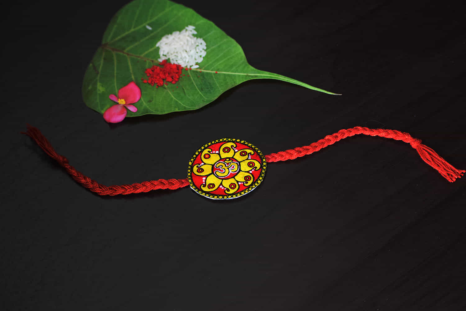 Handpainted Rakhi (On Seed Paper) Mandala Design 4 image 3