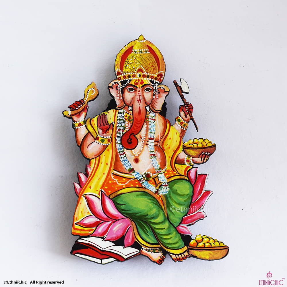 Hand Painted Ganesha 2 Cut out image 1