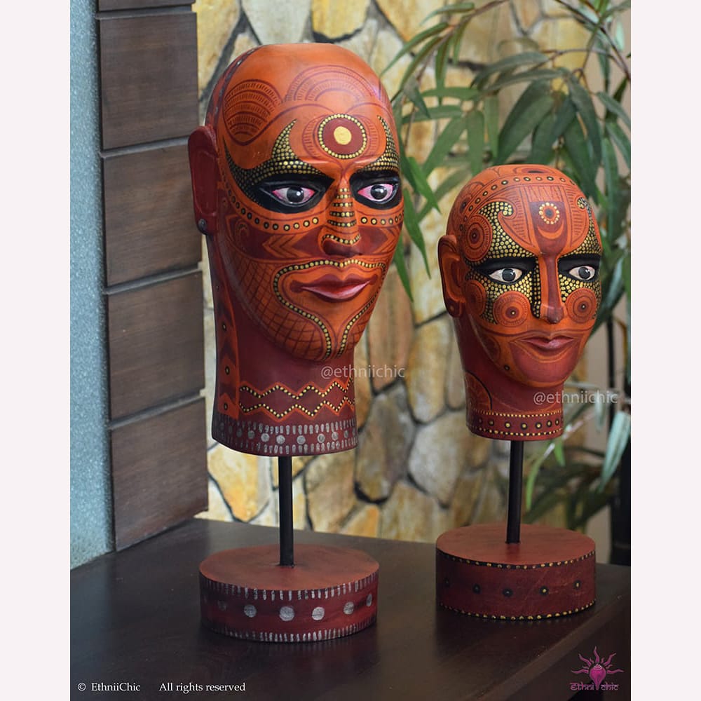 Theyyam Head set with stand 5 image 0