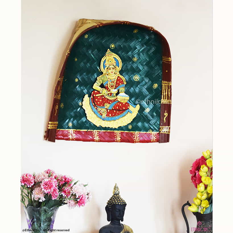 Wall Mounting Kulo with Annapoorneshwari Devi- Green image 1