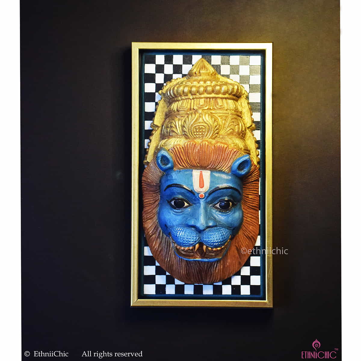 Wall Mounting Narasimha Head Frame image 4
