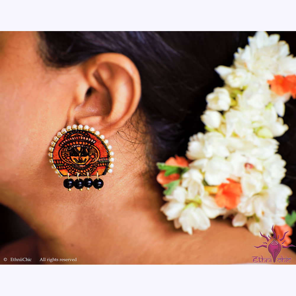 Hand painted Thaiyyam Studs image 2