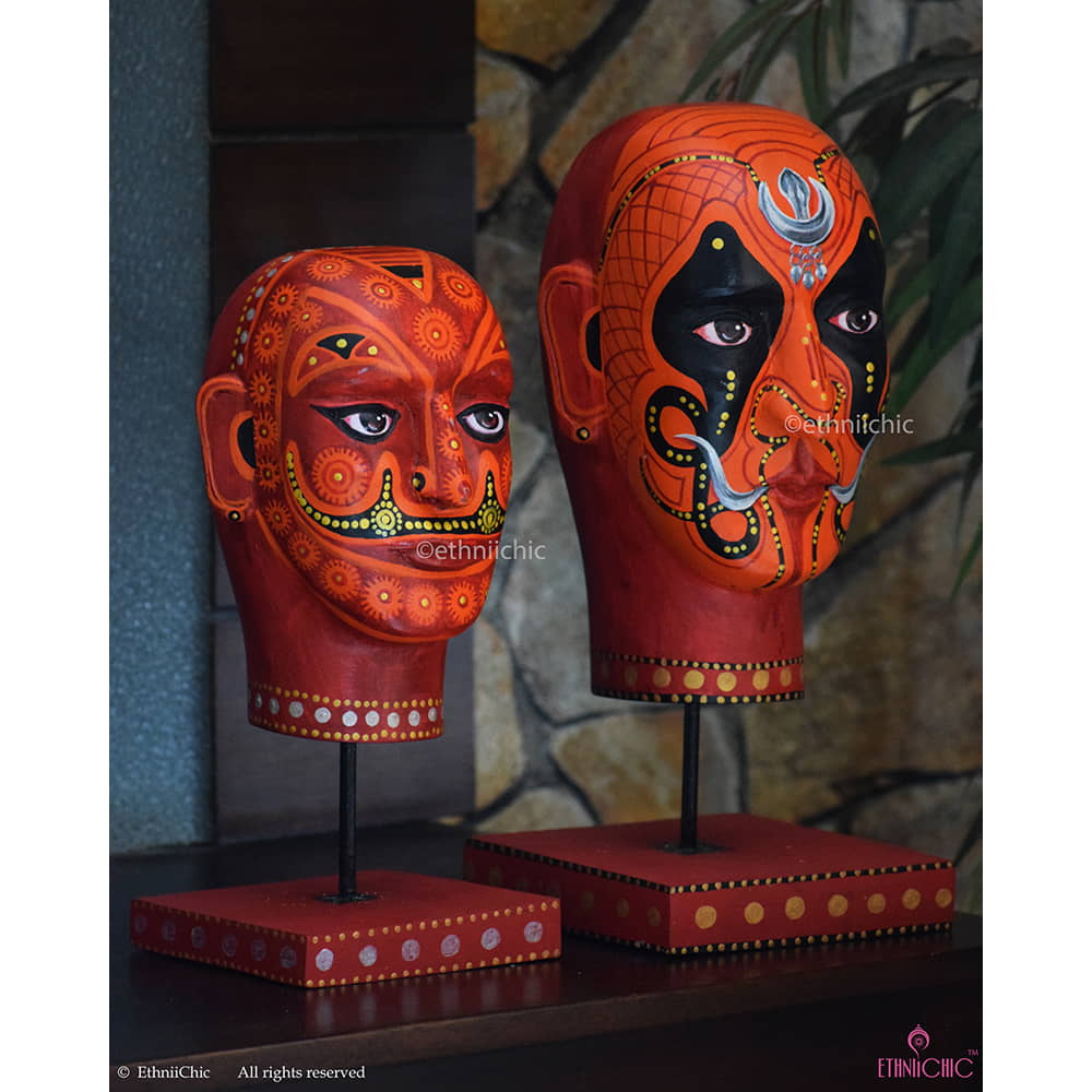 Theyyam Head set with stand 4 image 0