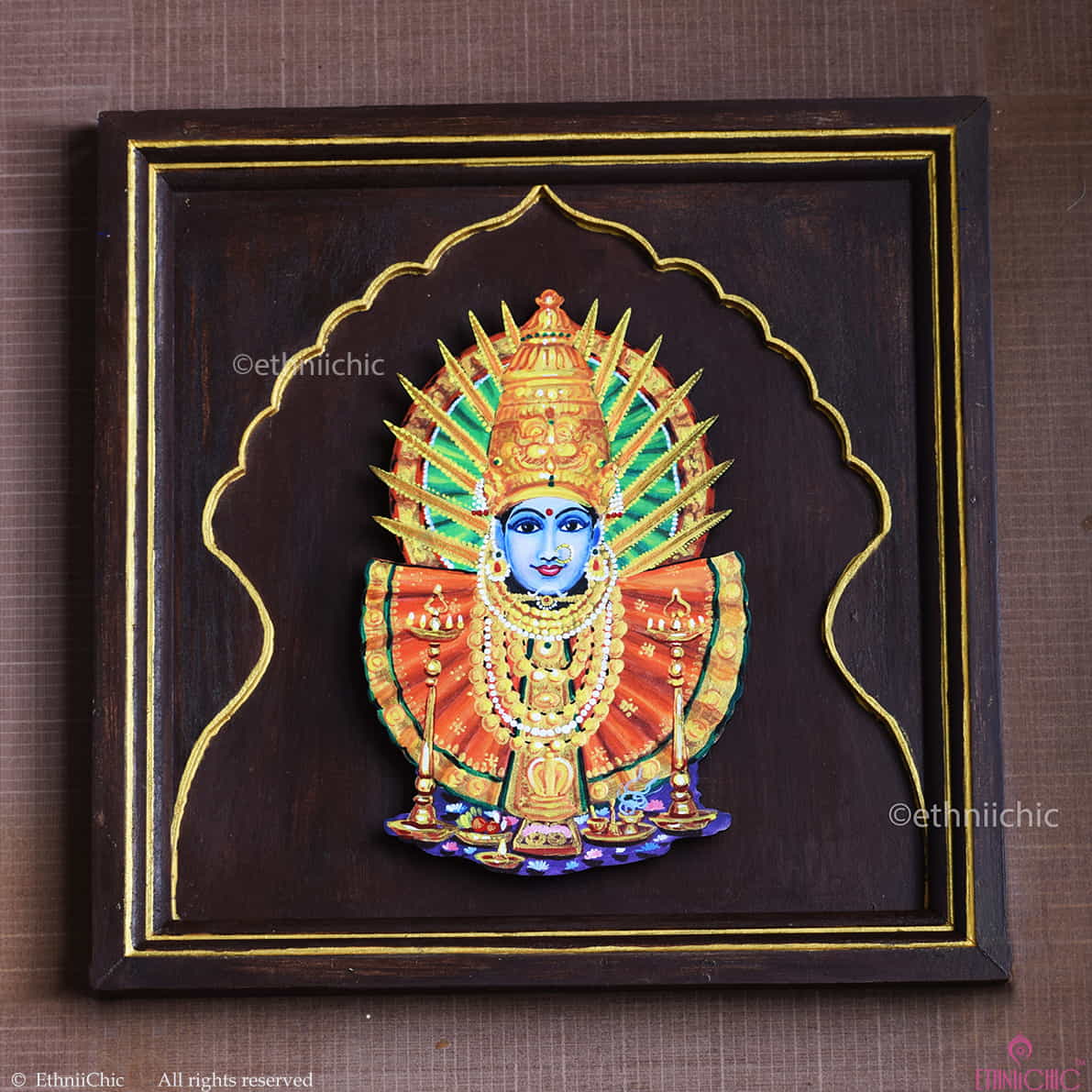 Wall Mounting Yellamma Devi Hand painted Frame image 0